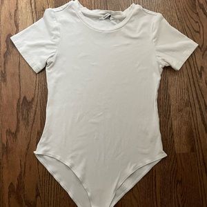White Tshirt Style Bodysuit